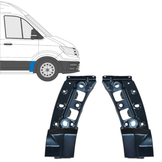 Front wing repair panel for Volkswagen Crafter 2017- / Left+Right / Set 16088