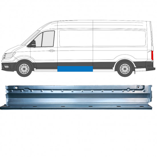 Side wall repair panel with holes for Volkswagen Crafter / MAN THE 2017-  / Left 11604