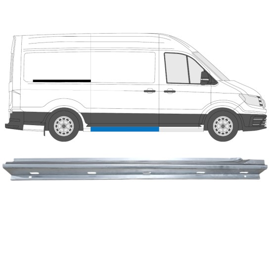 Sliding door sill repair panel for MAN TGE 2016- / Right 15188