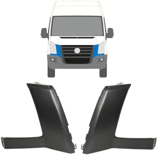 Trim under the headlight for Volkswagen Crafter 2005-2011 / Left+Right / Set 16856
