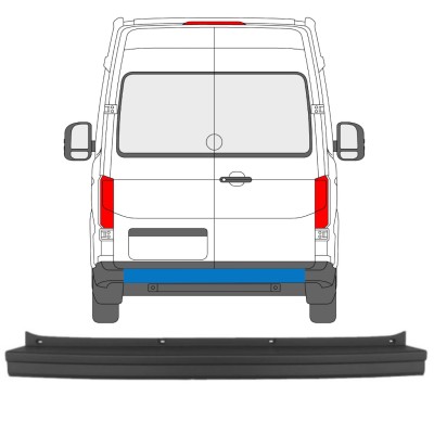 Rear bumper for Volkswagen Crafter 2017- 15222