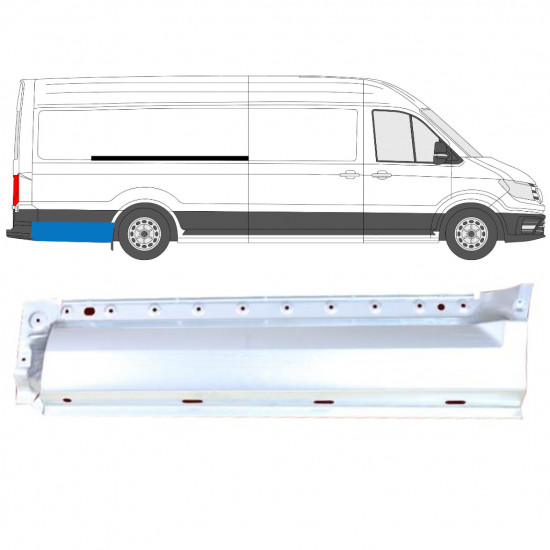 VOLKSWAGEN CRAFTER / MAN TGE 2017- EXTRA LWB REAR WING REPAIR PANEL / RIGHT