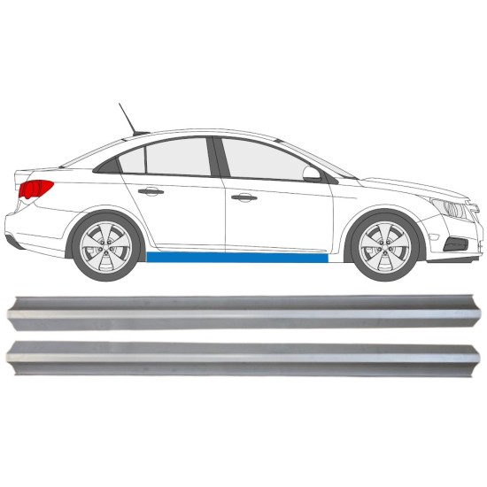 Lower sill repair panel for Chevrolet Cruze 2009-2014 / Left+Right / Set 15103
