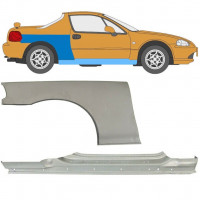 Complete sill and rear wing repair panel for Honda Civic CRX Del Sol 1992-1998 / Right 11143