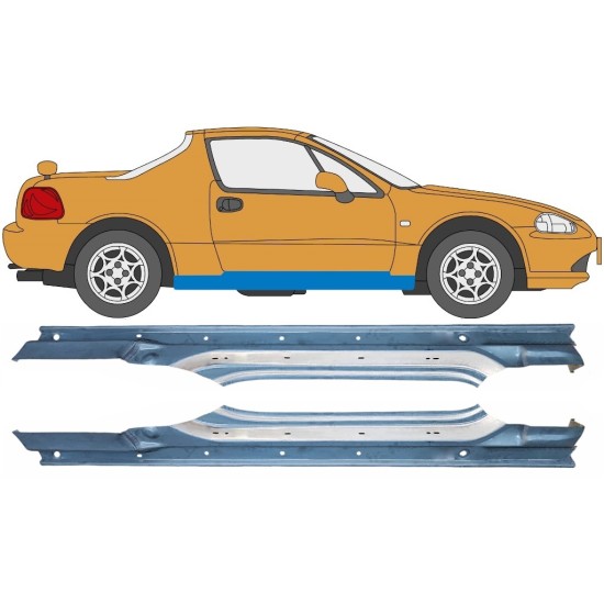 Full sill repair panel for Honda Civic Del Sol 1992-1998 / Left+Right / Set 10537