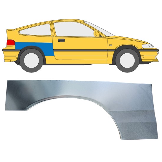 Rear wing repair panel