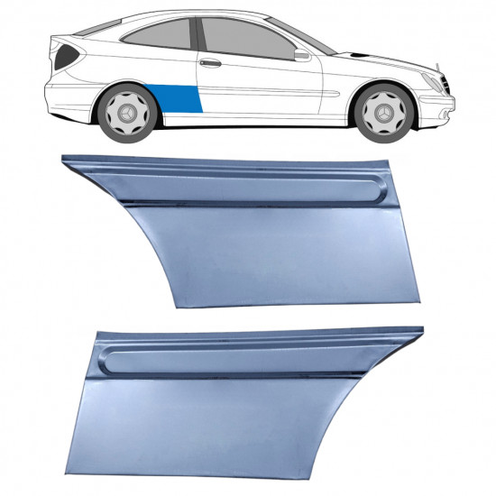 Rear wing repair panel for Mercedes CL-Class 203 2000-2008 / Left+Right / Set 9619