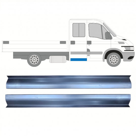 Rear sill repair panel for Iveco Daily 1999- / Left = Right (symmetrical) / Double cab / Set 10703