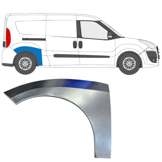Rear wing repair panel for Fiat Doblo 2010-2022 / Right 15036