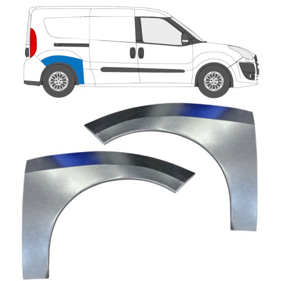 Rear wing repair panel for Fiat Doblo 2010-2022 / Left+Right / Set 15038