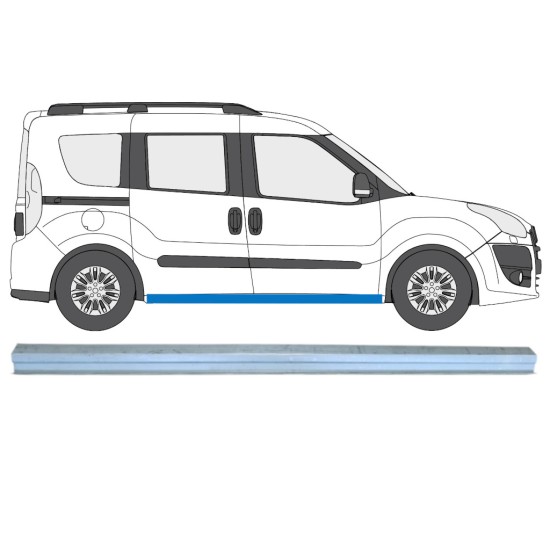 Sill repair panel for Opel Combo D 2011-2018 / Left = Right (symmetrical) 15362