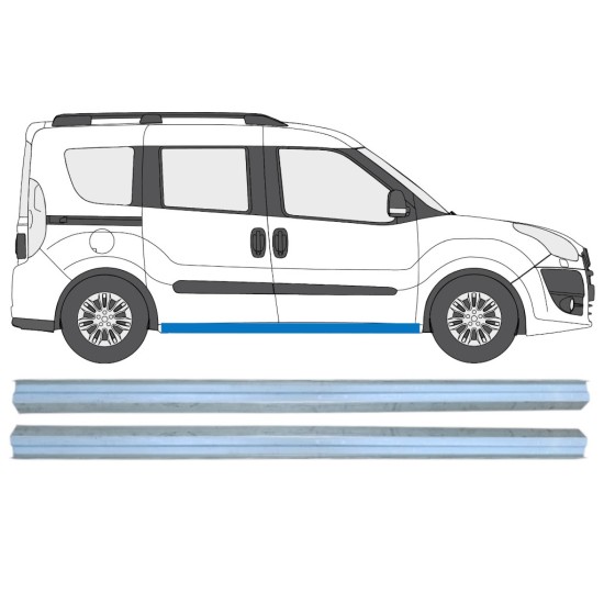 Sill repair panel for Opel Combo D 2011-2018 / Left+Right / Set 15363