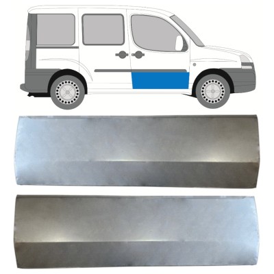 Front door repair panel for Fiat Doblo 2001-2010 / Left+Right / Set 14620
