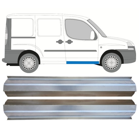 Front door sill repair panel for Fiat Doblo 2001-2010 / Left+Right / Set 14622