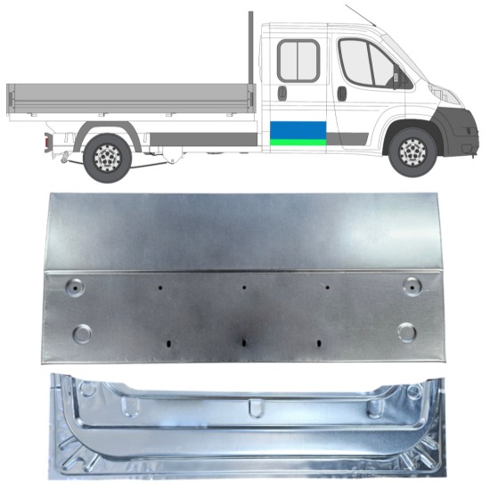 Inner and outer rear door repair panel for Fiat Ducato 2006-2026 / Left = Right (symmetrical) / Set 16395