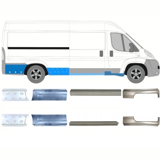 Sill repair panel for Peugeot Boxer 2006-2026 / Left+Right / Set 14168