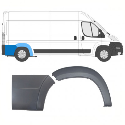 Set of rear wheel arch trims for Fiat Ducato Boxer Relay 2006-2018 / Right /  8472