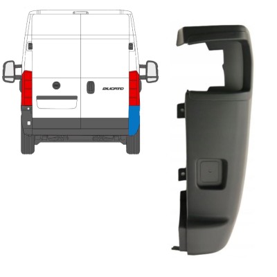 Rear bumper corner 270 degrees for Fiat Ducato 2006-2018 / Right 16115