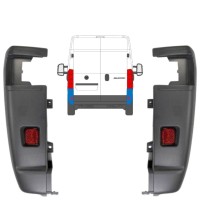 Rear bumper corner 270 degrees for Fiat Ducato 2006-2018 / Left+Right / Set 9835