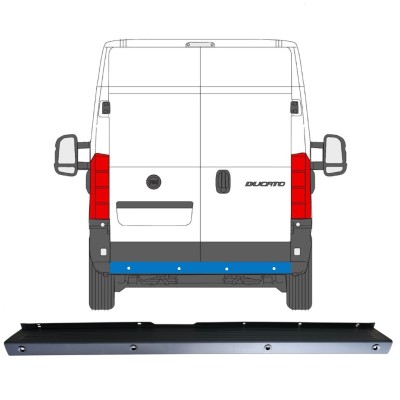 Rear bumper with PDC for Fiat Ducato 2006-2018 16925