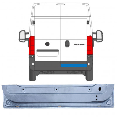 Rear door repair panel for Fiat Ducato 2006-  / Right 11671