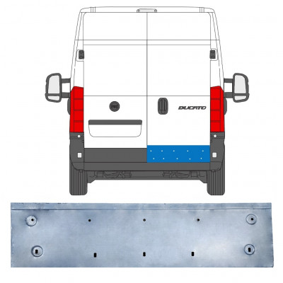 Rear door repair panel for Fiat Ducato 2006- / Right 11667