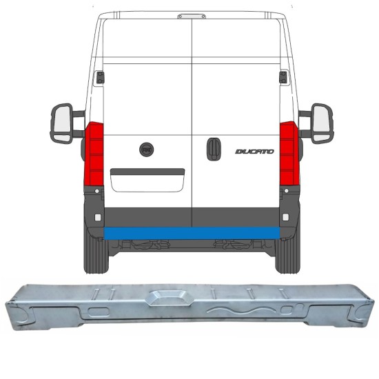 Rear cross member repair panel for Fiat Ducato 2006-2026 16869