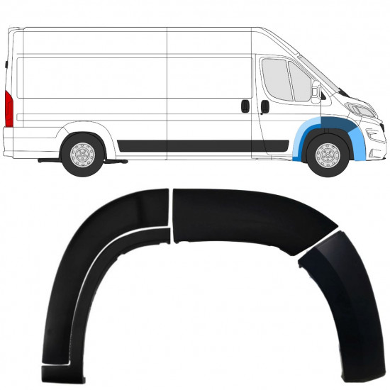 Front Fender Trim Set for Fiat Ducato Boxer Relay 2018- / Right /  8470