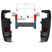 Rear bumper corner 270 degrees for Peugeot Boxer 2018- / Left+Right / Set 13225