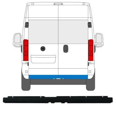 Rear bumper with tow hook opening for Opel Movano 2021- 16167