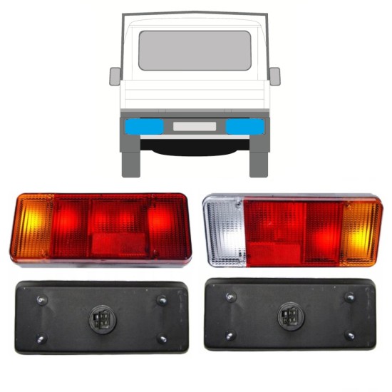 Rear light for Fiat Ducato 2006-2014 / Left+Right / Set 9841