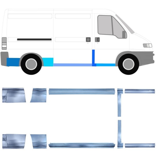 Repair panel set for Fiat Ducato 1994-2006 / Left+Right / 16786