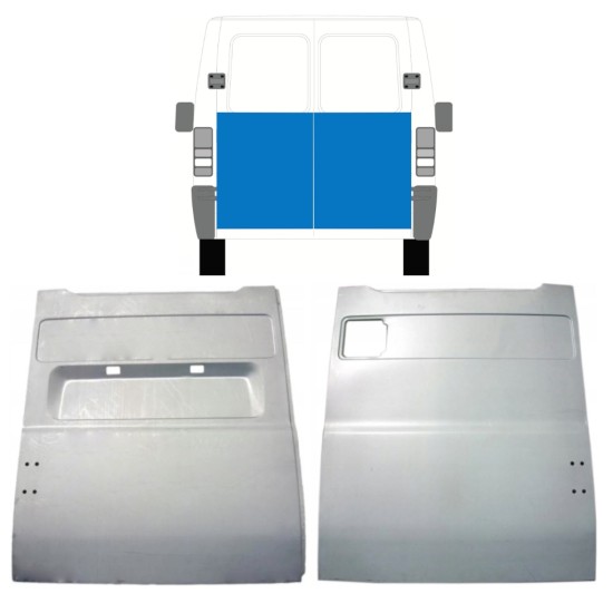 Rear door repair panel for Fiat Ducato 1994-2006 / Left+Right / Set 9860