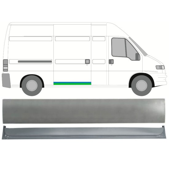 Outer lower sliding door repair panel for Fiat Ducato 1994-2006 / Right / Set 16161