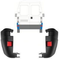 Rear bumper corner for Fiat Ducato 2002-2006 / Left+Right / Set 9816