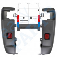 Rear bumper corner 270 degrees for Fiat Ducato 2006-2018 / Left+Right / Set 9835