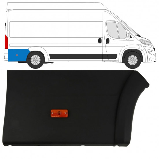 FIAT DUCATO 2018- HEAVY REAR MOULDING WITH LAMP / RIGHT