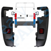 Rear bumper corner 270 degrees for Fiat Ducato 2018- / Left+Right / Set 9836