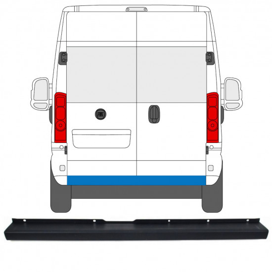 Rear bumper for Fiat Ducato 2018- 9043