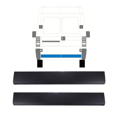 Rear door side trim for Fiat Ducato 1994-2002 / Left+Right / Set 9856