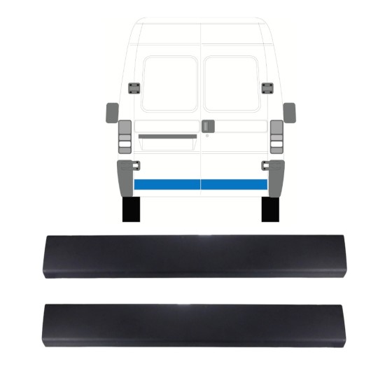 Rear door side trim for Citroen Jumper 1994-2002 / Left+Right / Set 14069