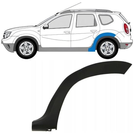 Rear wing side trim for Dacia Duster 2010-2017 / Left 16020