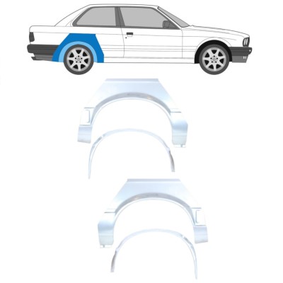 Inner and outer rear wing repair panel for BMW 3 E30 1987-1994 / Set 10853