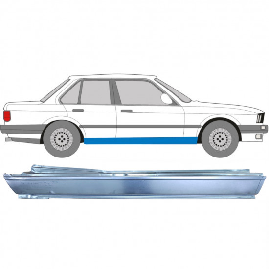 BMW 3 E30 1982-1994 4-DOOR FULL SILL REPAIR PANEL / RIGHT
