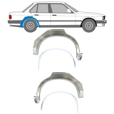 Inner and outer rear wing repair panel for BMW 3 E30 1982-1987 / Set 10859