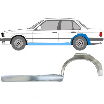 BMW 3 E30 1982-1987 4 DOOR REAR WHEEL ARCH + SILL REPAIR PANEL / SET / LEFT