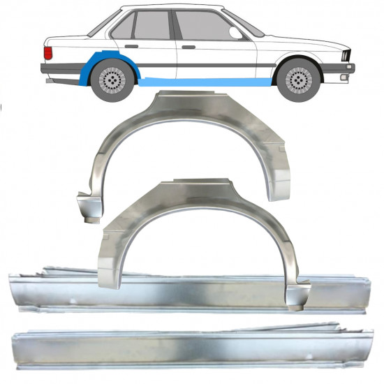 BMW 3 E30 1982-1987 4 DOOR REAR WHEEL ARCH + SILL REPAIR PANEL / SET / LEFT + RIGHT