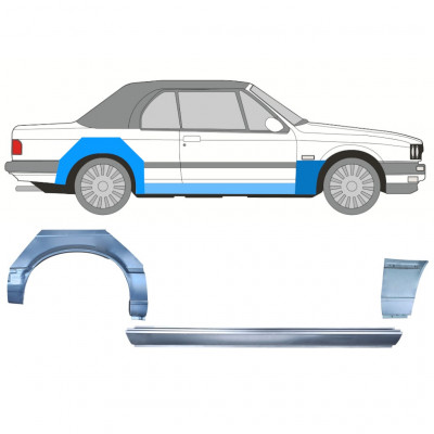 BMW 3 E30 CABRIO 1985-1987 REAR WHEEL ARCH + SILL + FRONT WING PANEL / SET / RIGHT