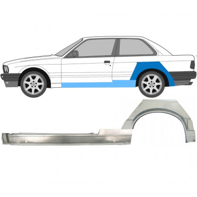 BMW 3 E30 1987-1994 2 DOOR REAR WHEEL ARCH + SILL REPAIR PANEL / LEFT