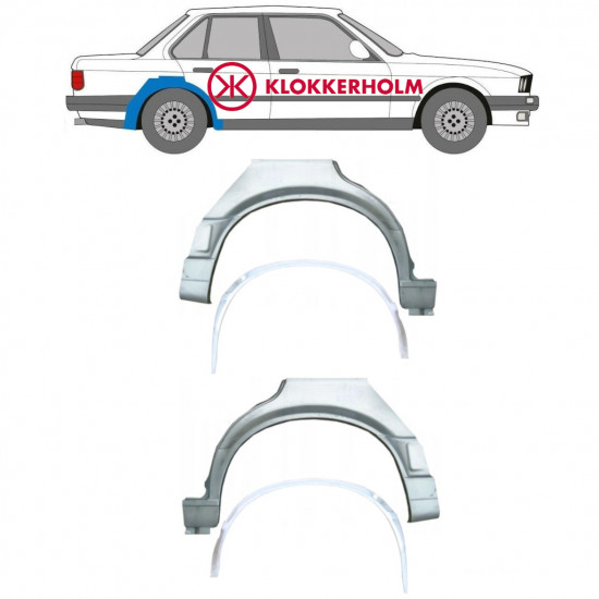 BMW 3 E30 1987-1994 4 DOOR REAR WHEEL ARCH INNER + OUTER / SET / LEFT + RIGHT